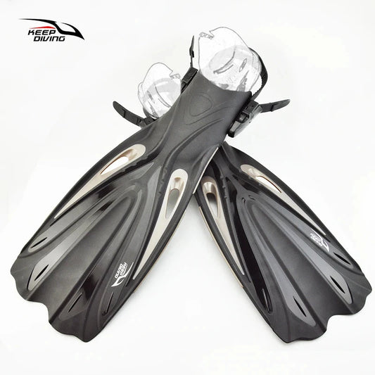 KEEP DIVING Open Heel Long Fins – Professional Diving & Snorkeling Flippers