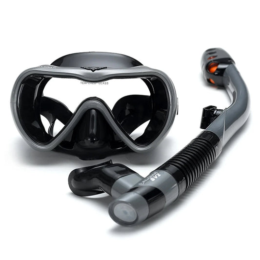 Leakproof Snorkel Set – Anti-Fog Diving Mask & Dry Top Snorkel