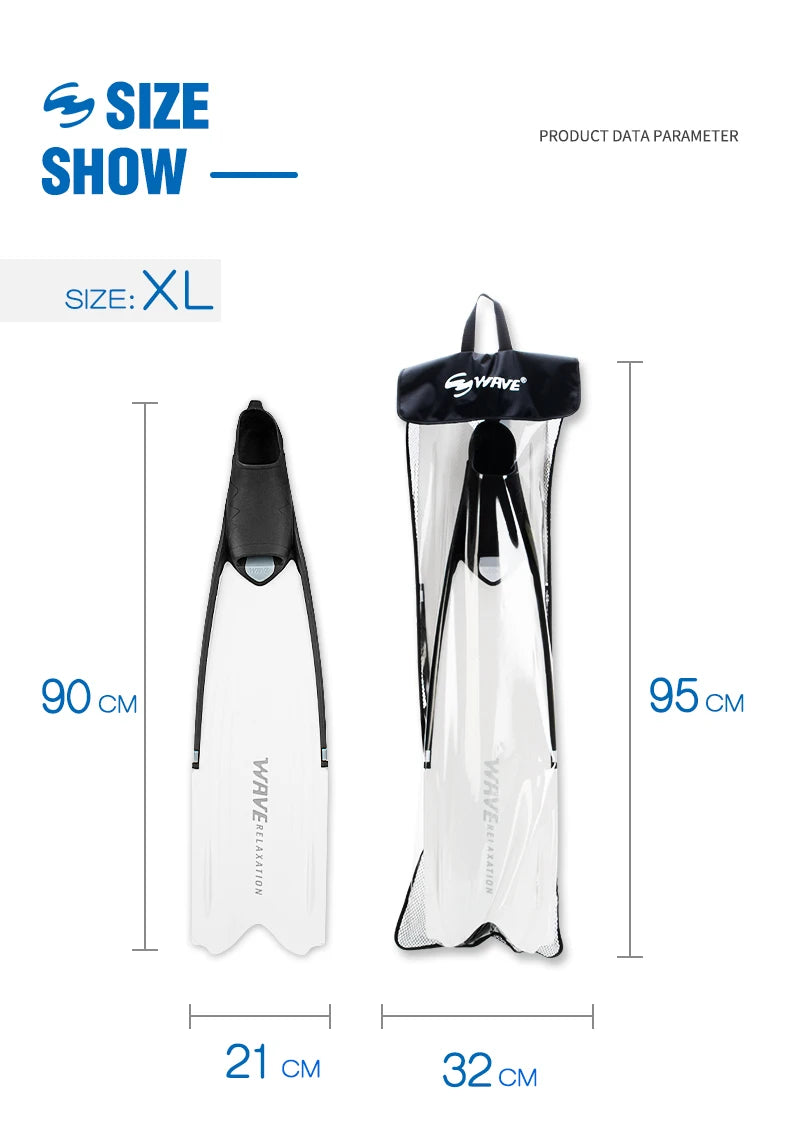 Elite Long Blade Freediving Fins – Built for Speed, Depth & Performance