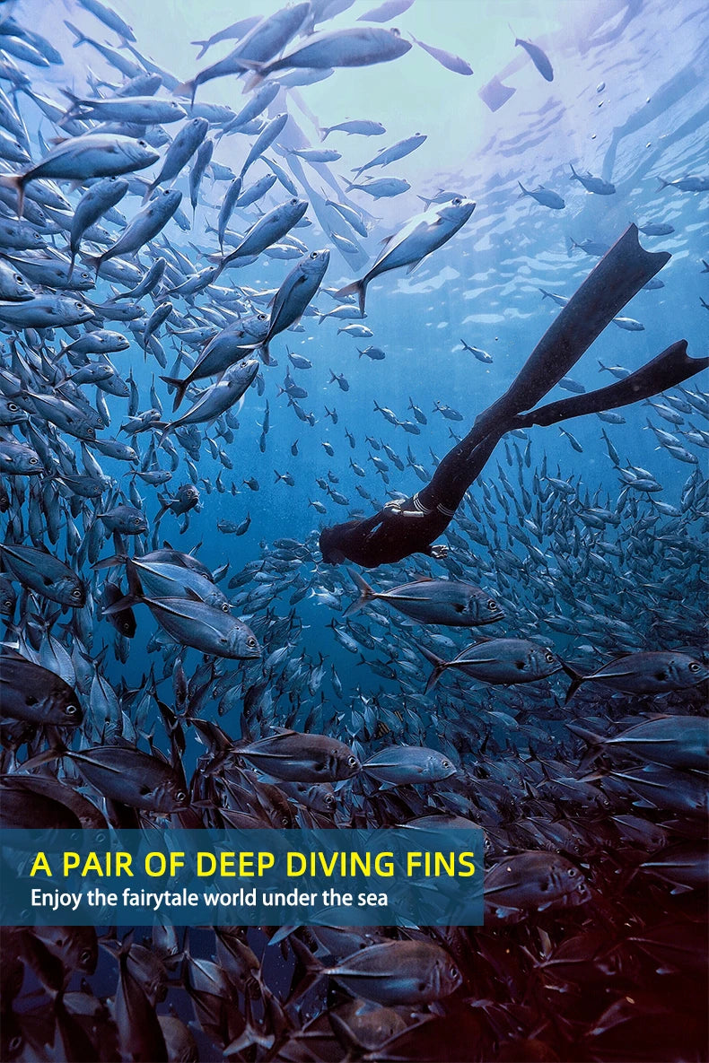 Elite Long Blade Freediving Fins – Built for Speed, Depth & Performance