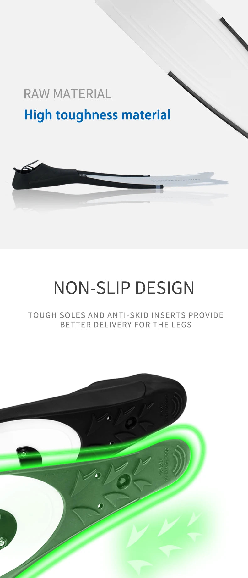 Elite Long Blade Freediving Fins – Built for Speed, Depth & Performance