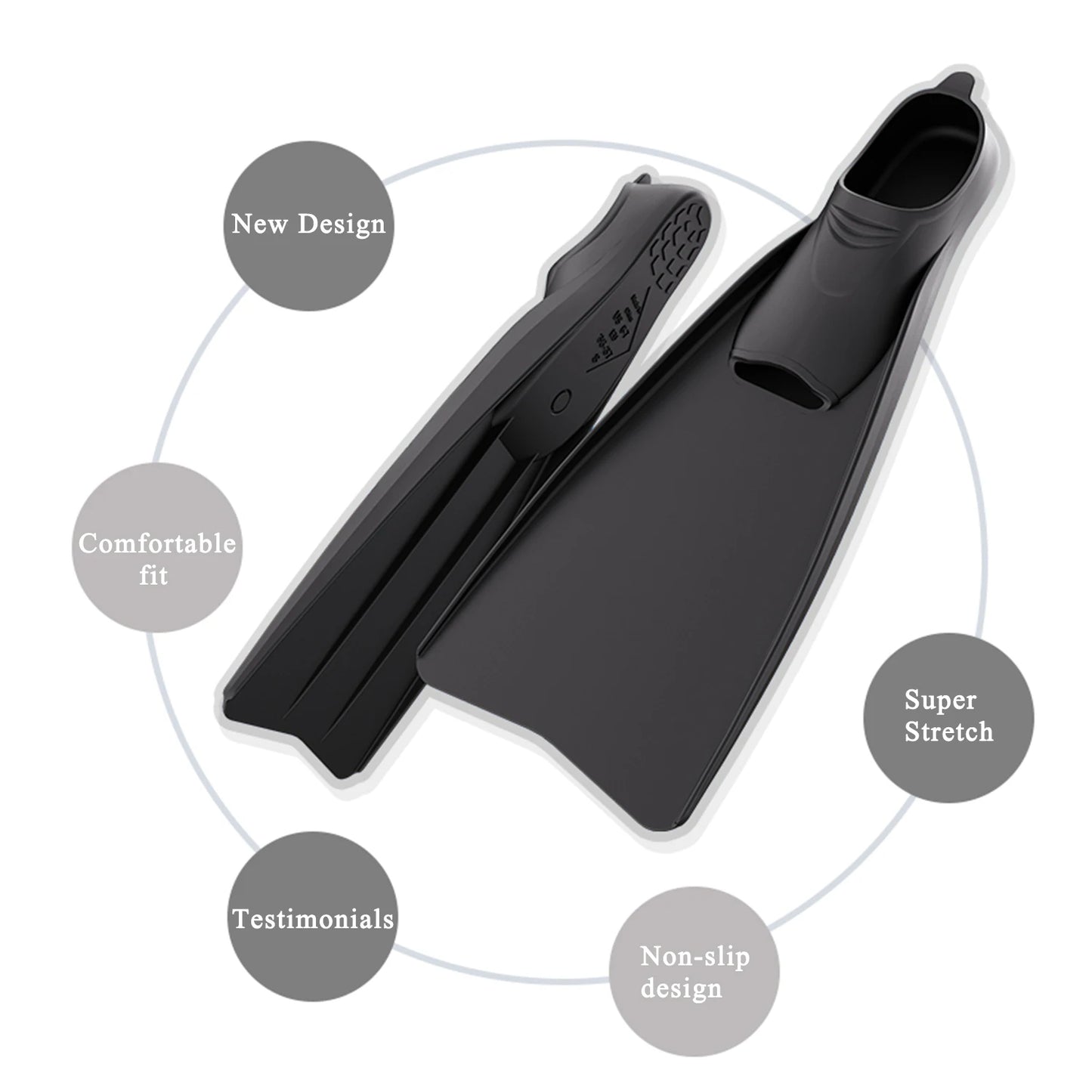 Professional Long Diving Fins – Spearfishing & Freediving Performance Fins