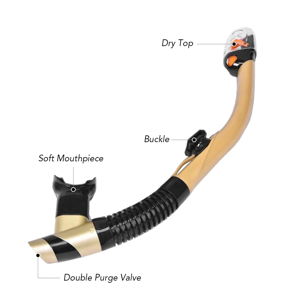 Leakproof Snorkel Set – Anti-Fog Diving Mask & Dry Top Snorkel