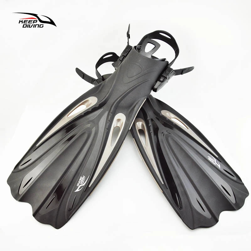 KEEP DIVING Open Heel Long Fins – Professional Diving & Snorkeling Flippers