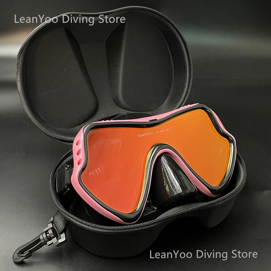 Mirrored Lens Diving Mask – Anti-Glare Snorkeling & Swimming Goggles