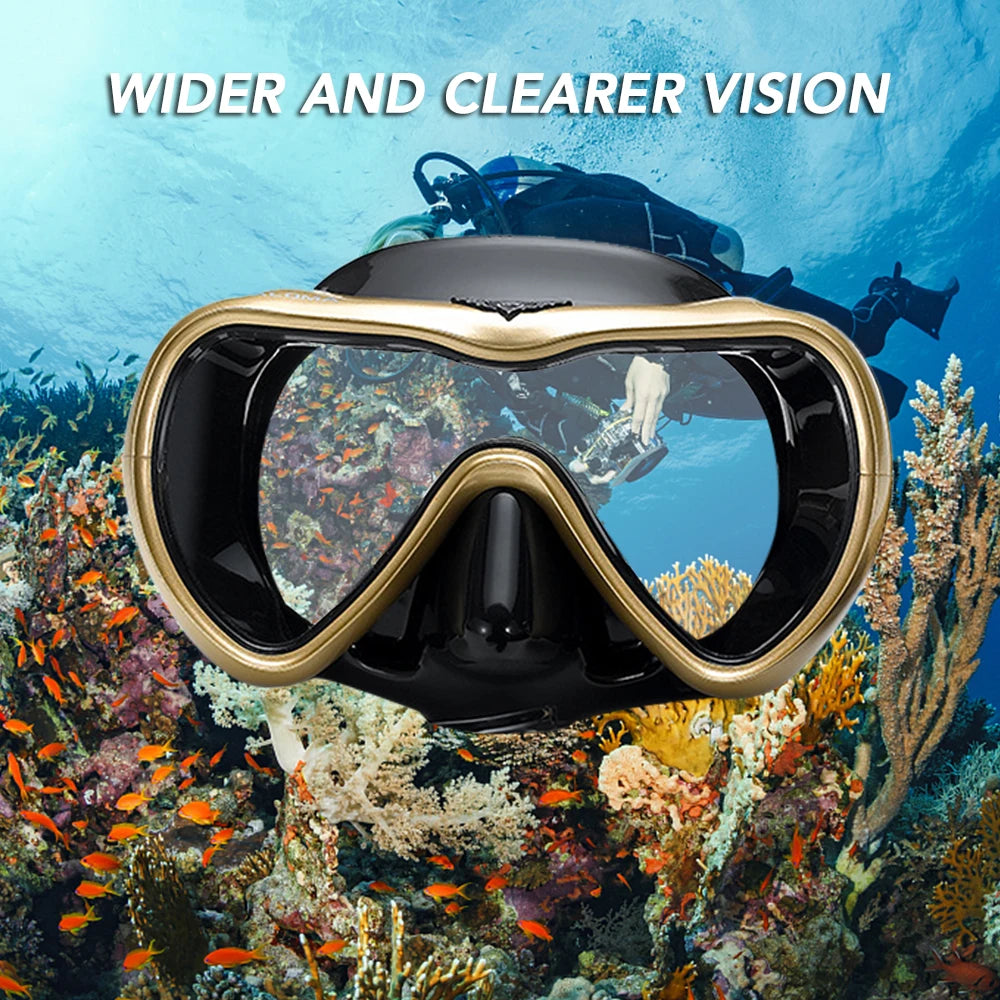 Leakproof Snorkel Set – Anti-Fog Diving Mask & Dry Top Snorkel