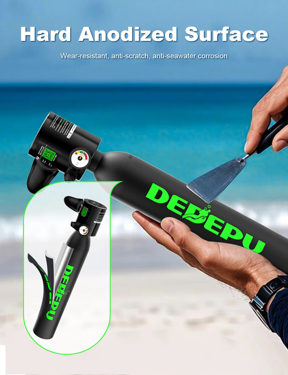 DEDEPU Portable Scuba Tank with Full Face Mask – Explore More Underwater