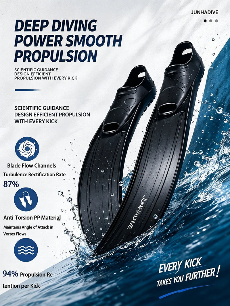 Freediving Long Fins F6813 – Lightweight Performance Swim Flippers