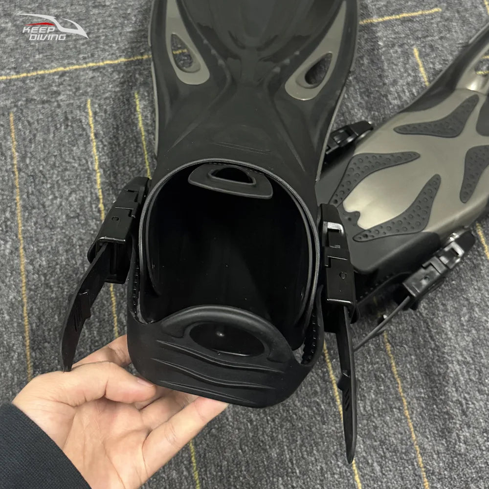 KEEP DIVING Open Heel Long Fins – Professional Diving & Snorkeling Flippers