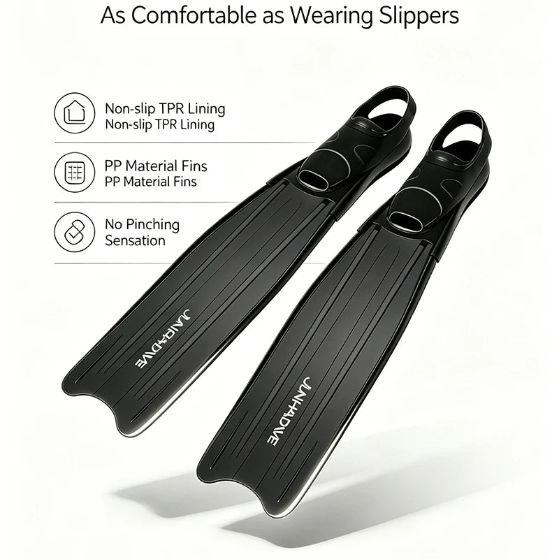 Freediving Long Fins F6813 – Lightweight Performance Swim Flippers