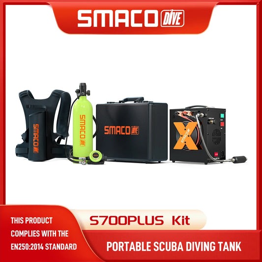 SMACO S700 Pro Mini Scuba Tank – 25-30 Minute Dive System