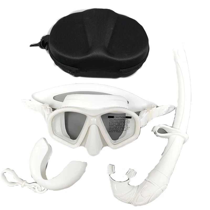 Premium Scuba & Snorkeling Set – Tempered Glass Mask with Dry Snorkel