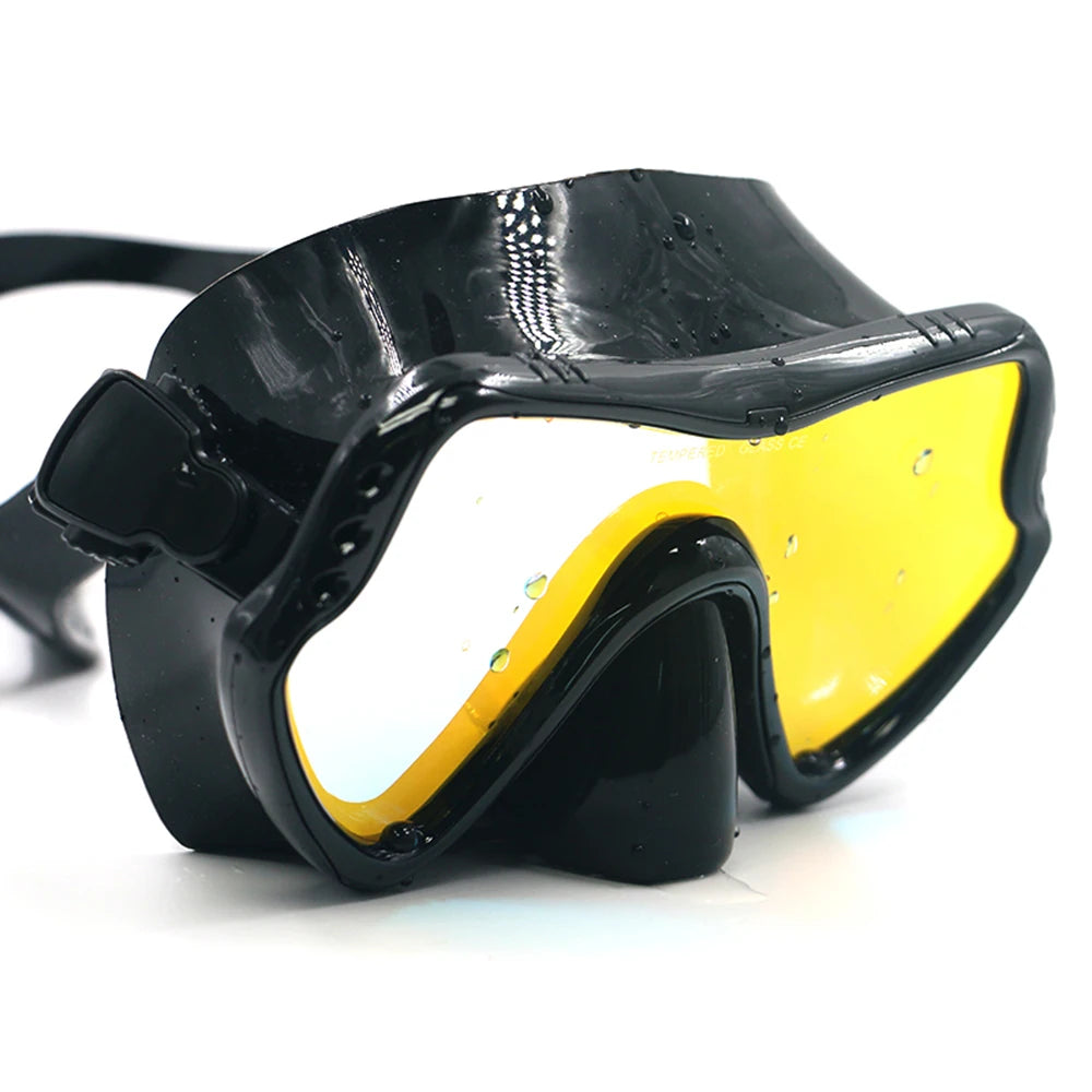 Mirrored Lens Diving Mask – Anti-Glare Snorkeling & Swimming Goggles