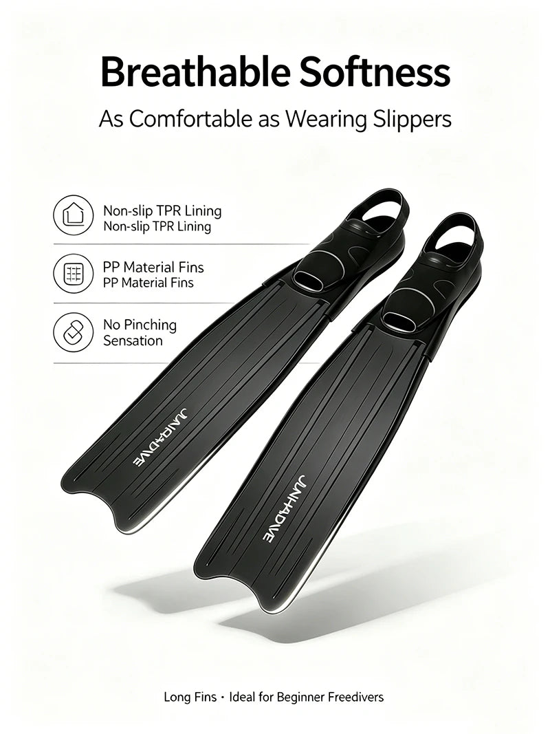 Freediving Long Fins F6813 – Lightweight Performance Swim Flippers