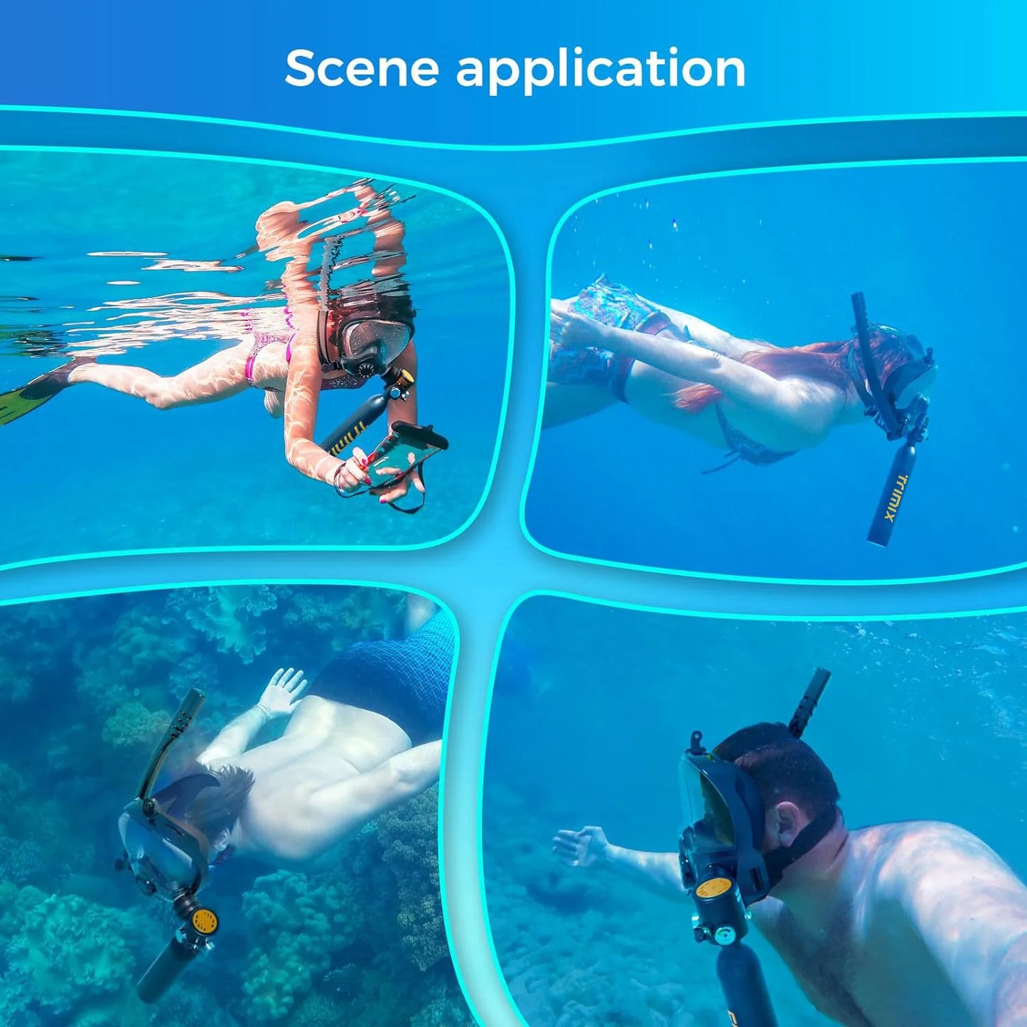 TRIMIX 0.5L Mini Scuba Tank & Snorkeling Mask Kit
