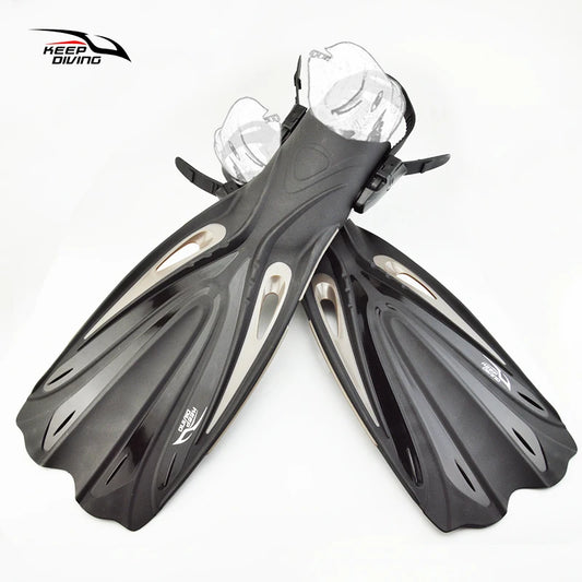 KEEP DIVING Open Heel Long Fins – Professional Diving & Snorkeling Flippers