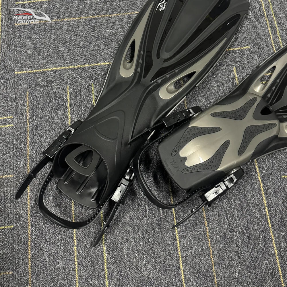 KEEP DIVING Open Heel Long Fins – Professional Diving & Snorkeling Flippers