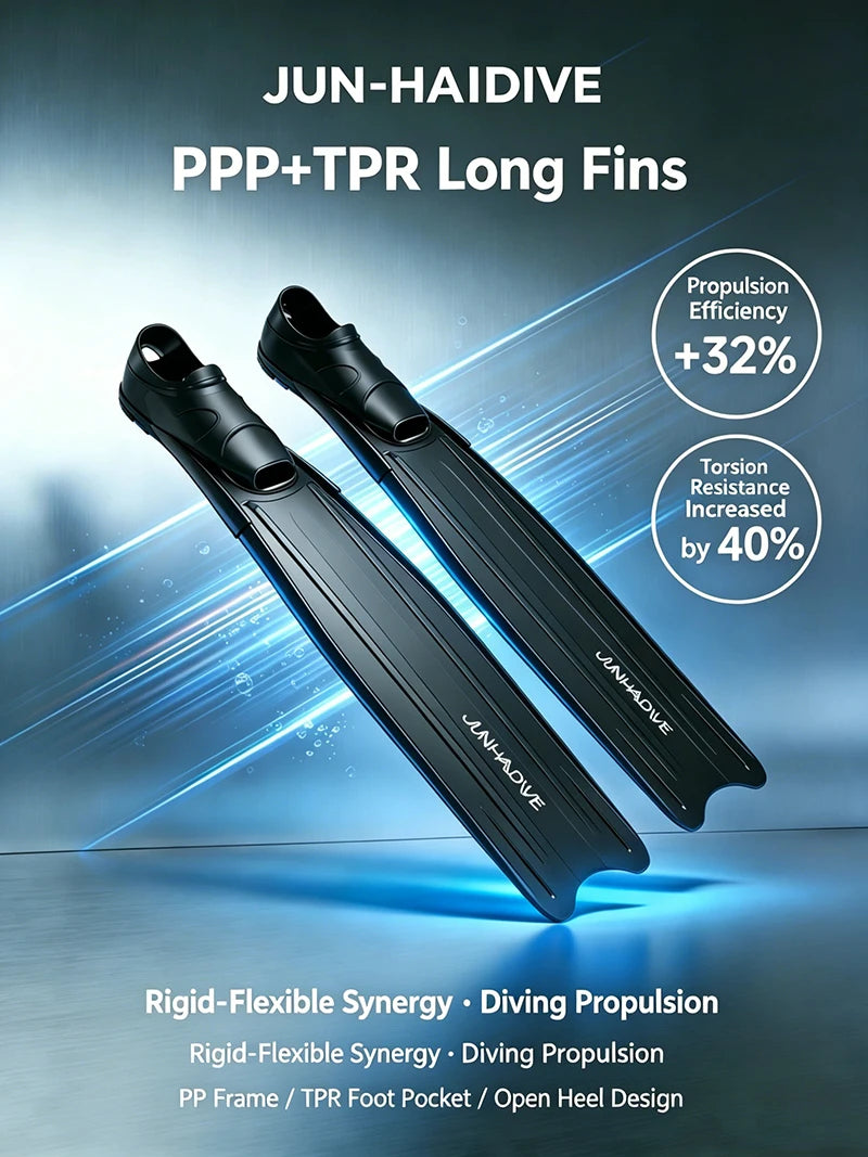 Freediving Long Fins F6813 – Lightweight Performance Swim Flippers