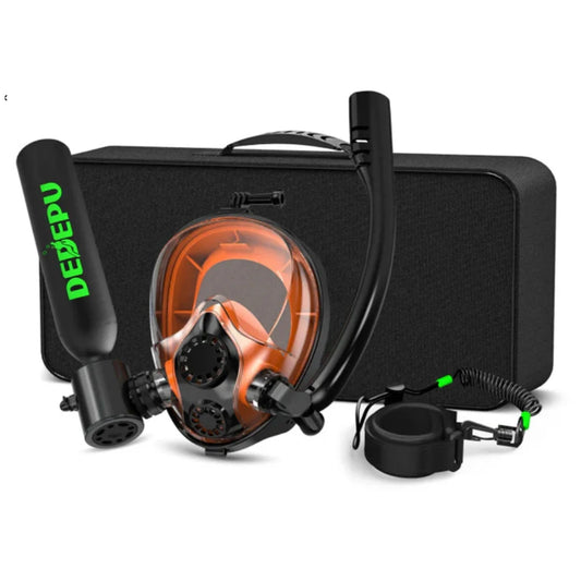 DEDEPU Portable Scuba Tank with Full Face Mask – Explore More Underwater
