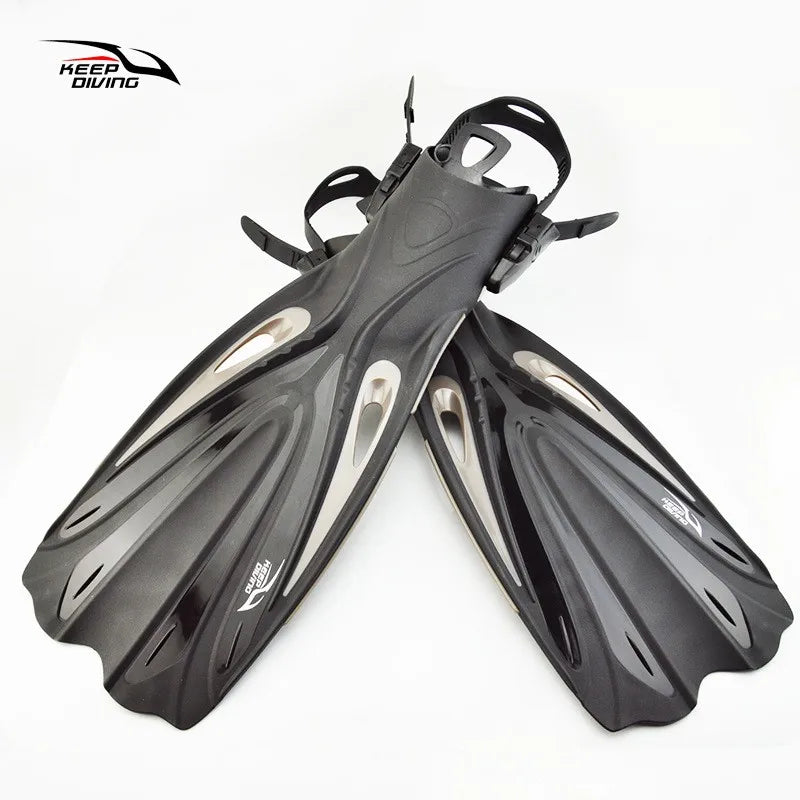 KEEP DIVING Open Heel Long Fins – Professional Diving & Snorkeling Flippers