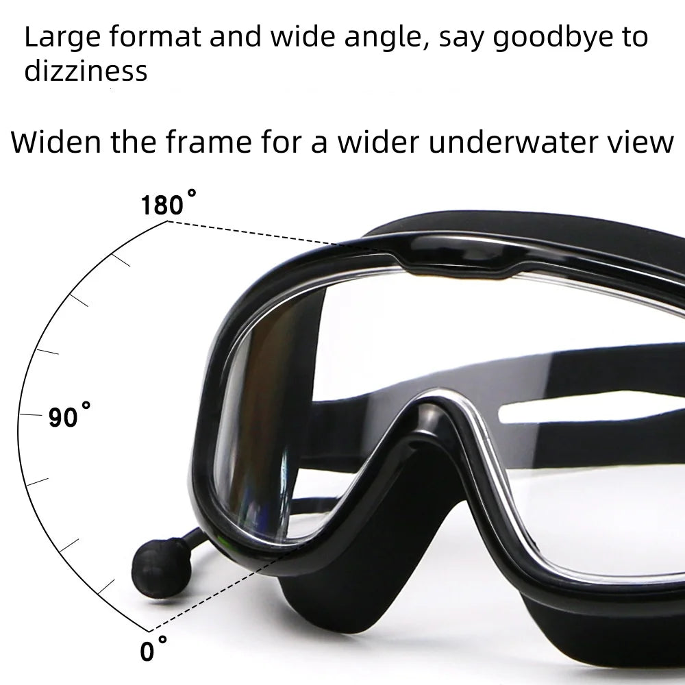 HD Swimming Goggles with Earplugs – Comfort & Clarity in Every Swim