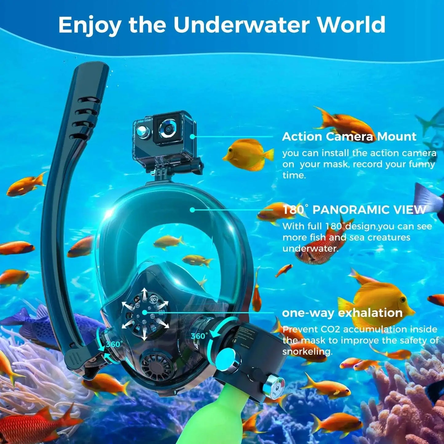 TRIMIX 0.5L Mini Scuba Tank & Snorkeling Mask Kit
