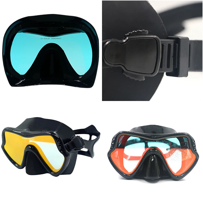 Mirrored Lens Diving Mask – Anti-Glare Snorkeling & Swimming Goggles