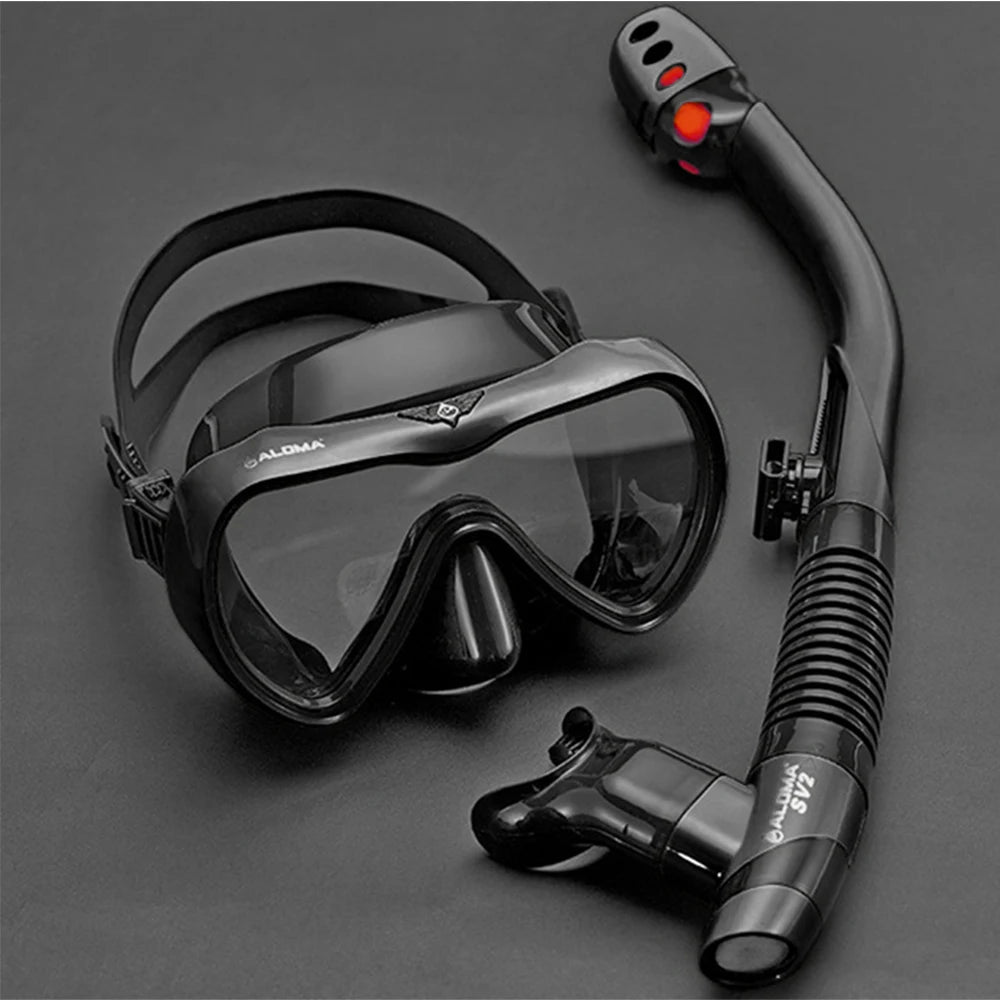 Leakproof Snorkel Set – Anti-Fog Diving Mask & Dry Top Snorkel